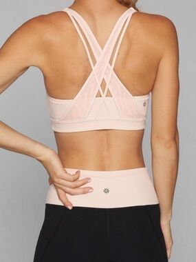 Athleta Transcendence Sports Bra Light Pink Sz S
